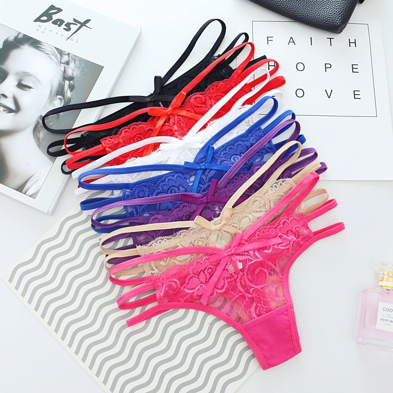 Thong with triple straps