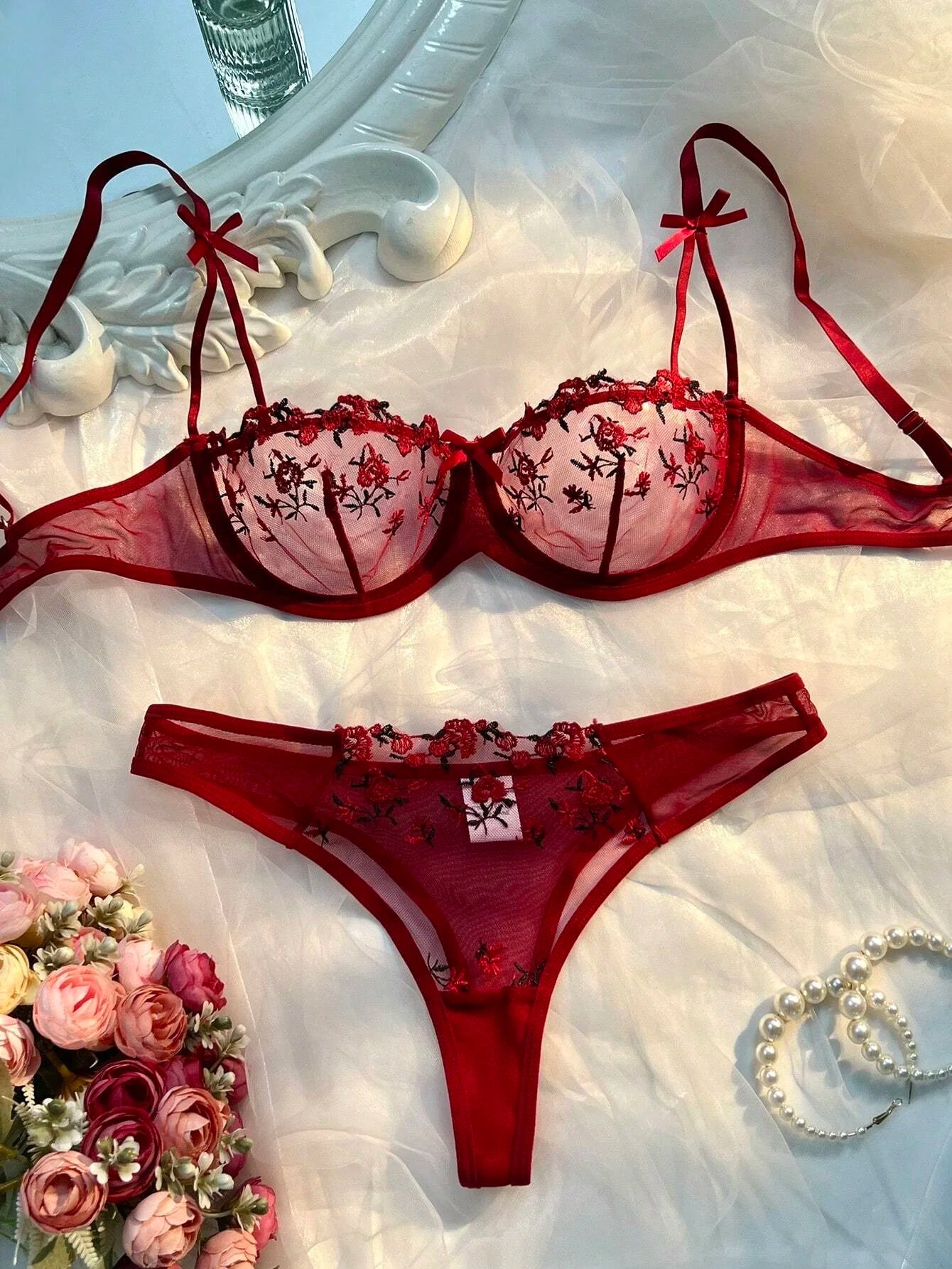 Floral Lace Lingerie Set