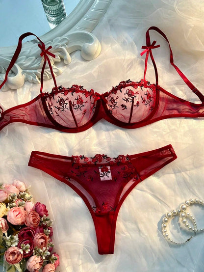 Floral Lace Lingerie Set