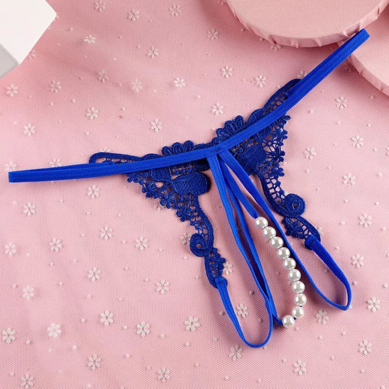 Pearl Open Thong Panties