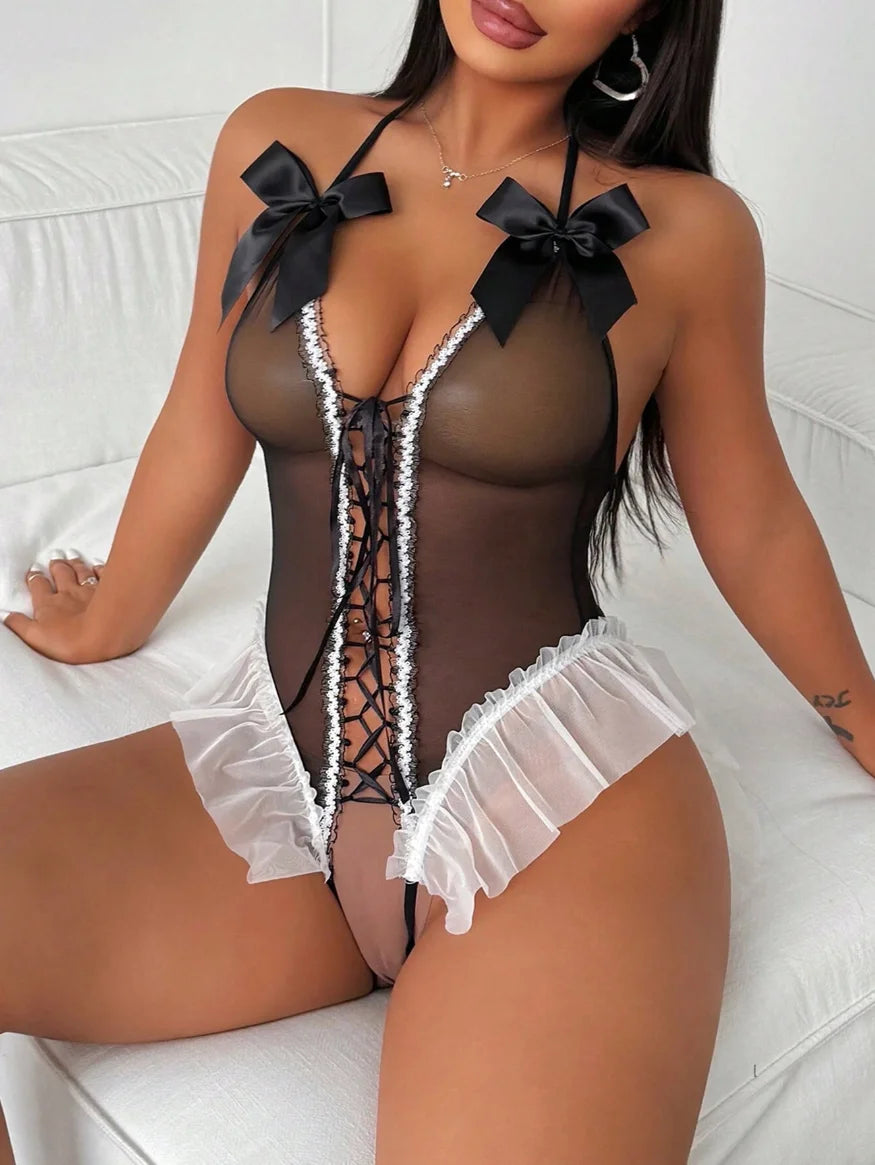 Lace-Up Bodysuit