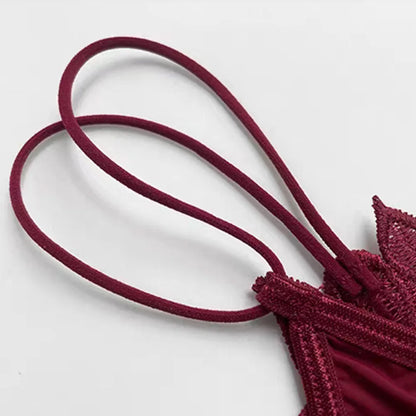 Hollow Floral Thong Plus Size